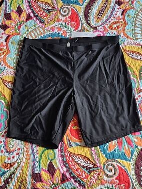 NWT Plus Size Swim Shorts BLACK Size 3X